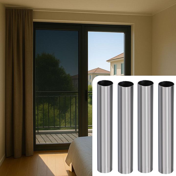 Casativo 4er-Set Sichtschutzfolie, silber-matt, 60 x 200 cm (60 x 200 cm)