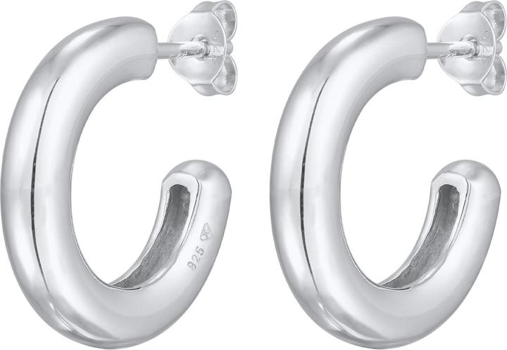 Immagine prodotto Elli Orecchini Creoles Plug Basic Classic in argento 925 (Argento 925)