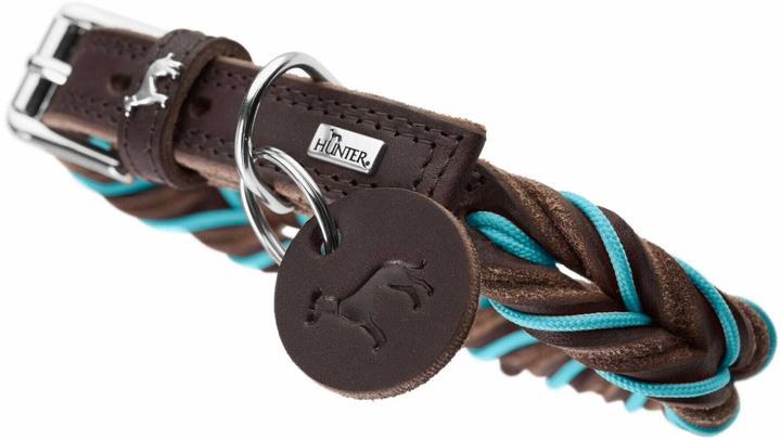 Produktbild Hunter Dogcollar Solid Education Cord M (55), dark brown/turquoise - (69323) (M, Hund, Hundesport)