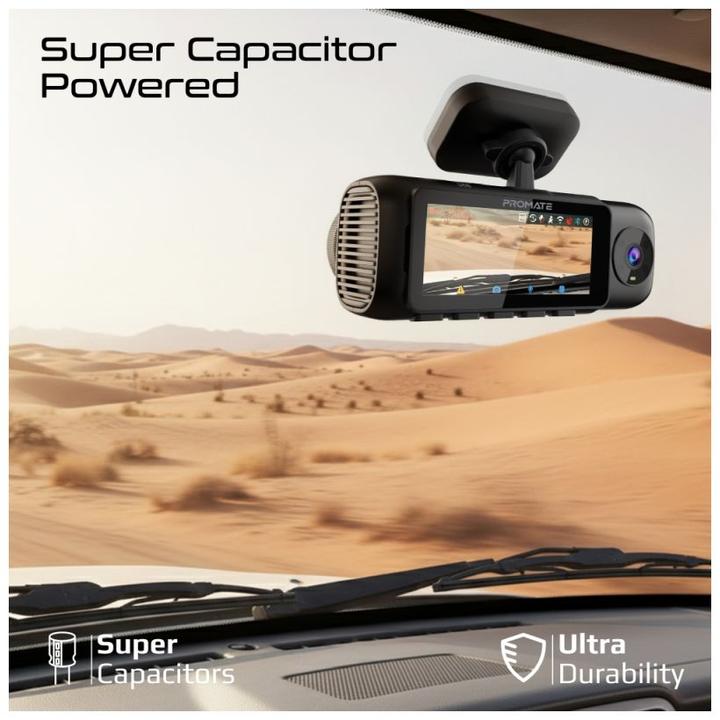 Produktbild ProMate Rovex-S3 4K Ultra HD Dashcam (GPS-Empfänger, WLAN, 4K)