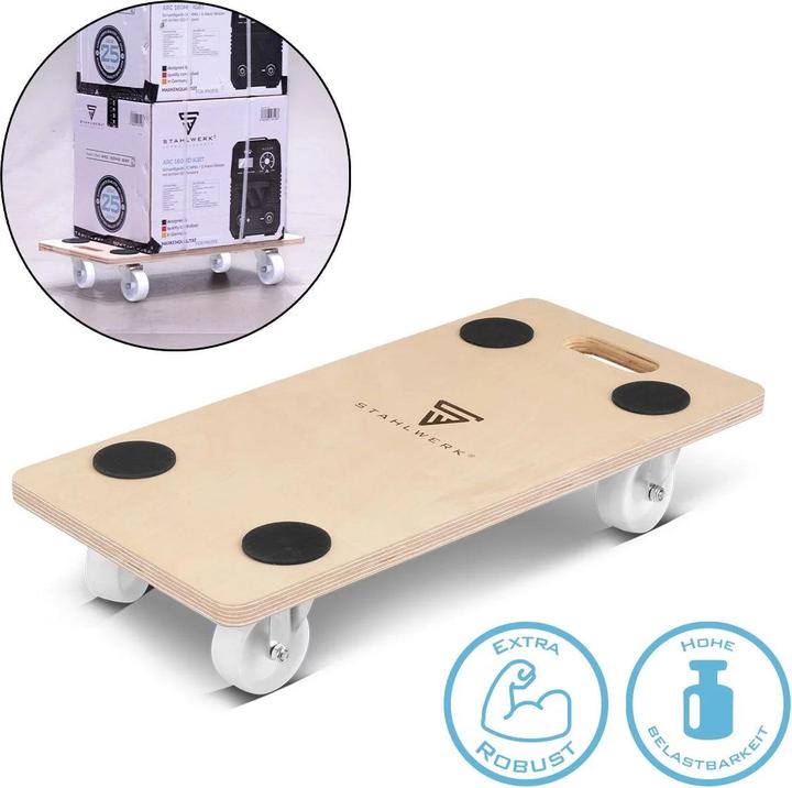 Produktbild Stahlwerk Rollwagen bis 250 kg 58x29 cm Rollbrett Transportroller Transportwagen (250 kg)