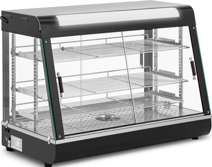 Produktbild Royal Catering Heisse Theke Warmhaltevitrine Warmhaltetheke 1600 W 3 Ablagegitter 150 L