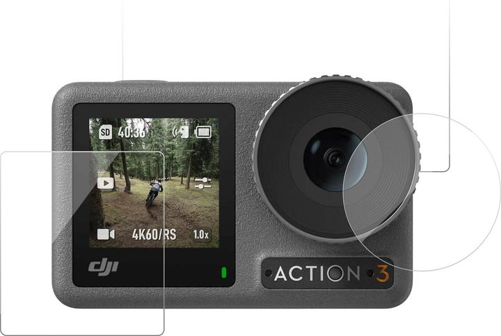 Actual product image Telesin Tempered glass film for DJI Osmo Action 4/3 (3)