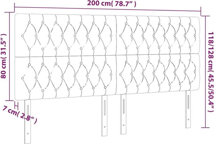 Immagine prodotto vidaXL Poppy (200 x 7 x 128 cm)