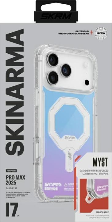 Actual product image Skinarma Myst case for iPhone 17 Pro Max Magnetic Charging hologram (Apple iPhone 17 Pro Max)
