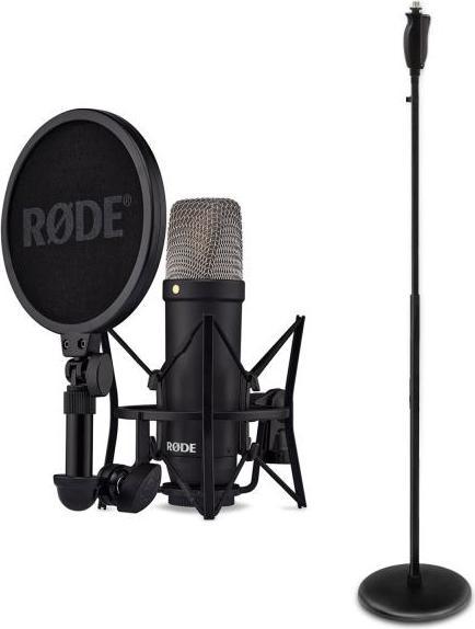 Staubschutzbeutel, Deluxe-Spinne SM6 mit integriertem Popschutz, Premium XLR-Kabel (6 m), Einhand-Mikrofonständer MS124