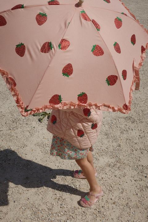Actual product image Konges Slojd Frill Regenschirm Strawberry Glitter