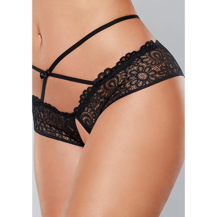 Allure Adore Open Panty Lace Band Criss Cross Straps (One Size)