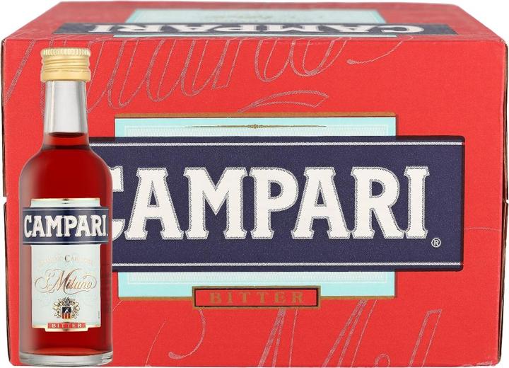 Produktbild Campari Bitter Aperitif aus Italien 25% Vol. 0,05l (25 %, Italien, 1 x 5 cl, Bitter)