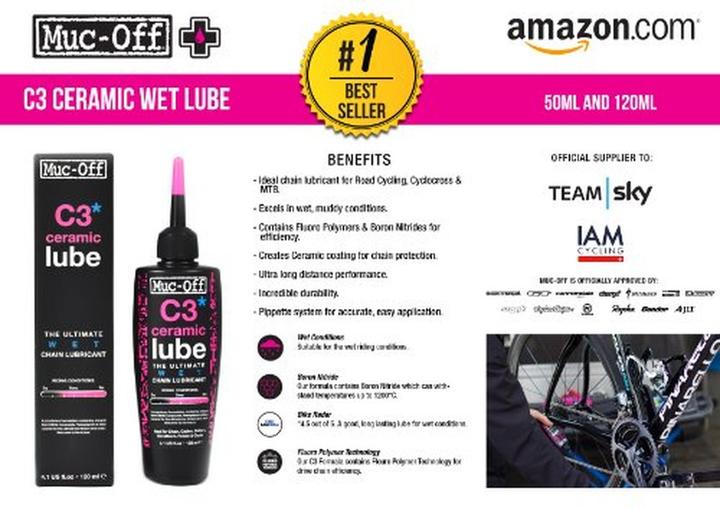 Actual product image Muc-Off C3 Wet Ceramic Lube (120 ml, Chain oil)