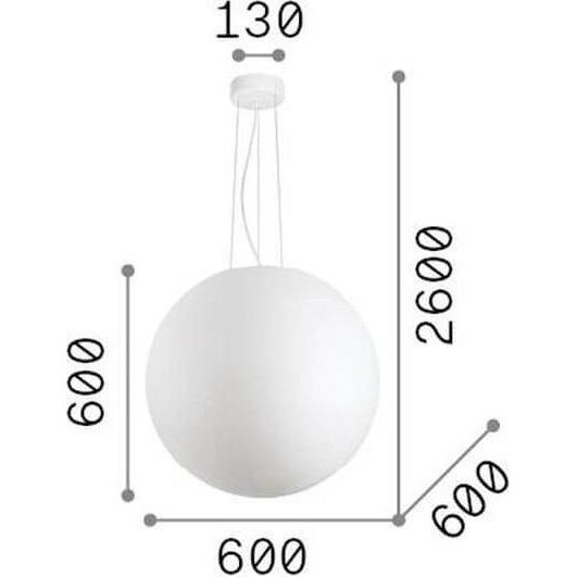 Thumbnail - Ideal lux, Pendelleuchte, CARTA Pendelleuchte E27 ⌀600mm dimmbar Weiss 272139 (E27)