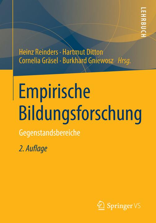 Produktbild Empirische Bildungsforschung (Deutsch, Burkhard Gniewosz, Cornelia Gräsel, Hartmut Ditton, Heinz Reinders, 2015)