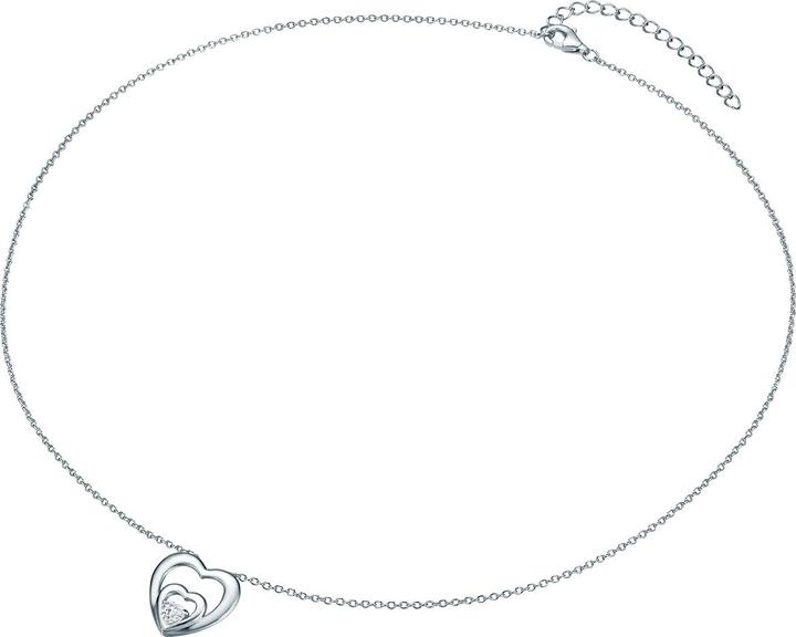 Actual product image Rafaela Donata Ladies heart sterling silver cubic zirconia silver 40.0 cm base chain + 5.0 cm extension - 33750 (Sterling silver rhodium-plated, 40 - 45 cm)