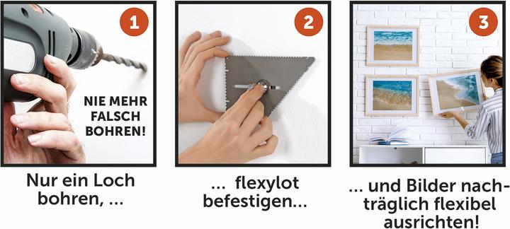 Produktbild Die Höhle der Löwen Flexylot Bildaufhängung Basic 3er-Set (Verlegeset)