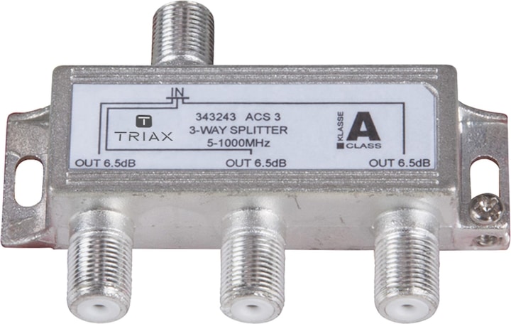 Produktbild Triax F-Verteiler 3fach 5-1000MHz 6.5dB rückkanaltaugl. ACS 3 (Verteiler)