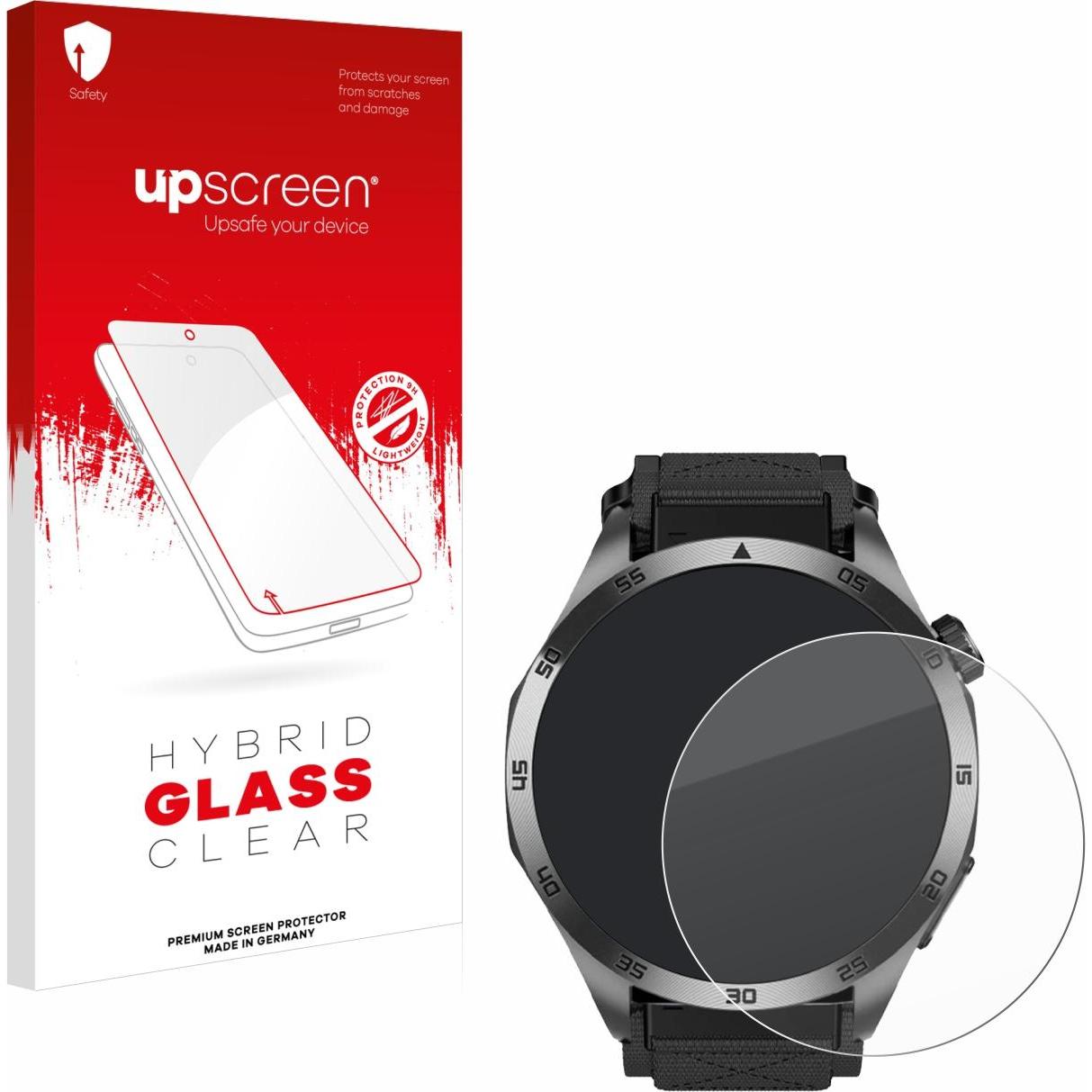 upscreen Schutzglas Schutzfolie Displayschutz Display Schutz Glas Folie klar, Smartwatch Schutzfolie, Transparent