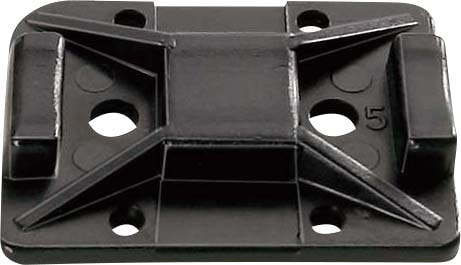 Actual product image HellermannTyton Adhesive base UB19-B-PA66-BK-C1 / 565708 (Velcro cable ties, 19 mm, 100 pcs.)