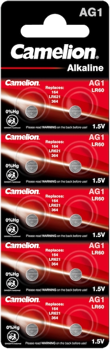 Immagine prodotto Camelion AG1-BP10 - Batteria usa e getta - SR60 - Alcalina - 1,5 V - 10 pezzi - 9 mAh (10 pz., SR60, 14 mAh)
