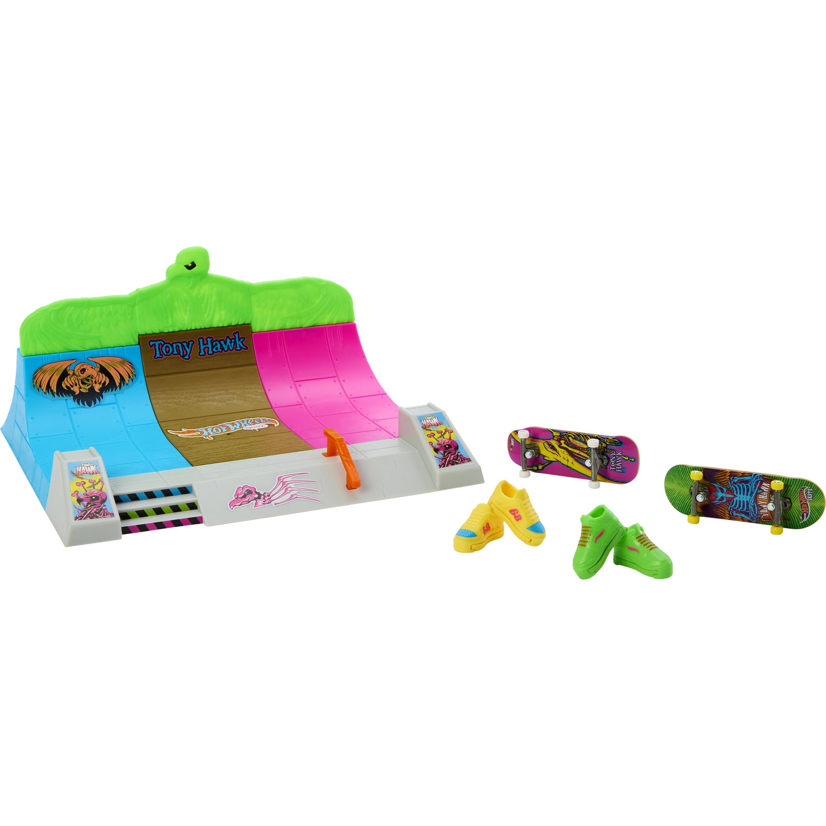 Thumbnail - Hot Wheels Skate Tony Hawk HQ Skatepark mit 2 exklusiven Fingerboards und 2 Paar Skateschuhen