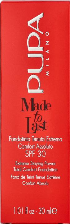 Actual product image Pupa Milano Pupa - Long Lasting Make Up SPF 10 Made To Last (Total Comfort Foundation) 30ml 003 Dark Ivory (003 Dark Ivory)