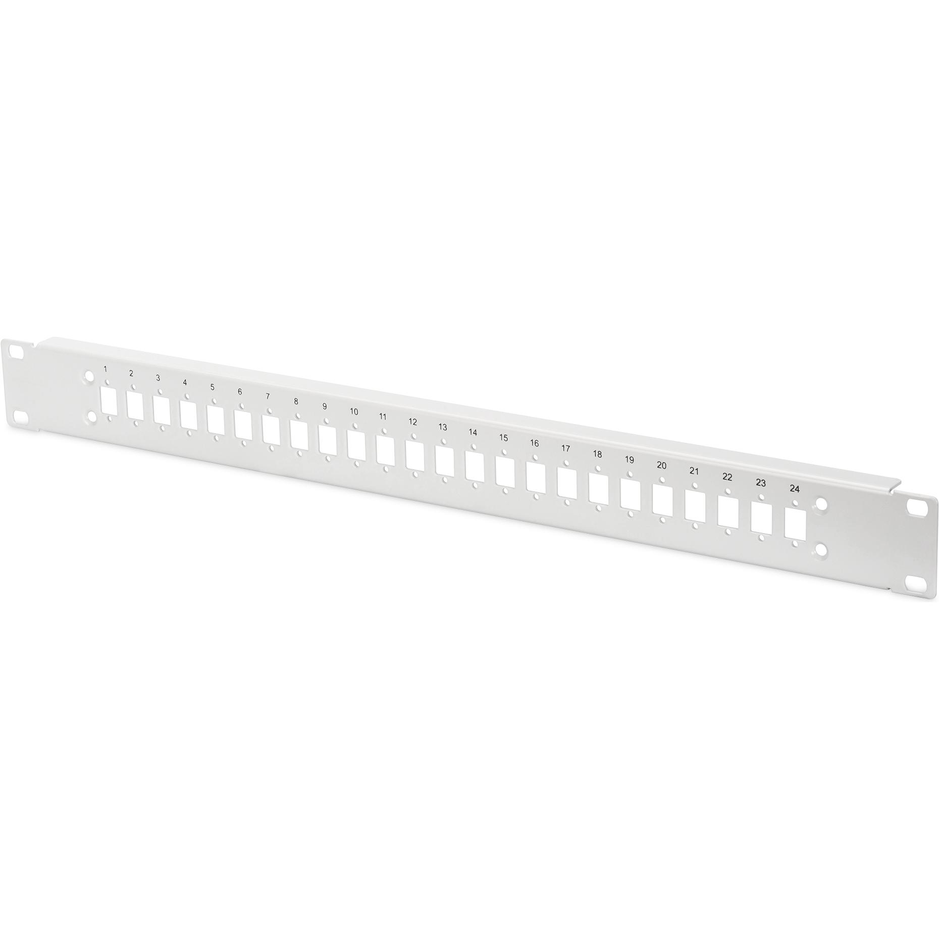 Digitus Stahl Frontplatte für 24 LC/DX Kupplungen, Server Zubehör, Weiss