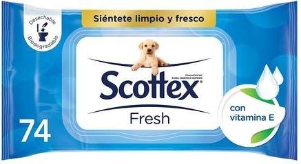 Produktbild Scottex Frisches feuchtes Toilettenpapier 74 Wischtücher (74 Stk.)