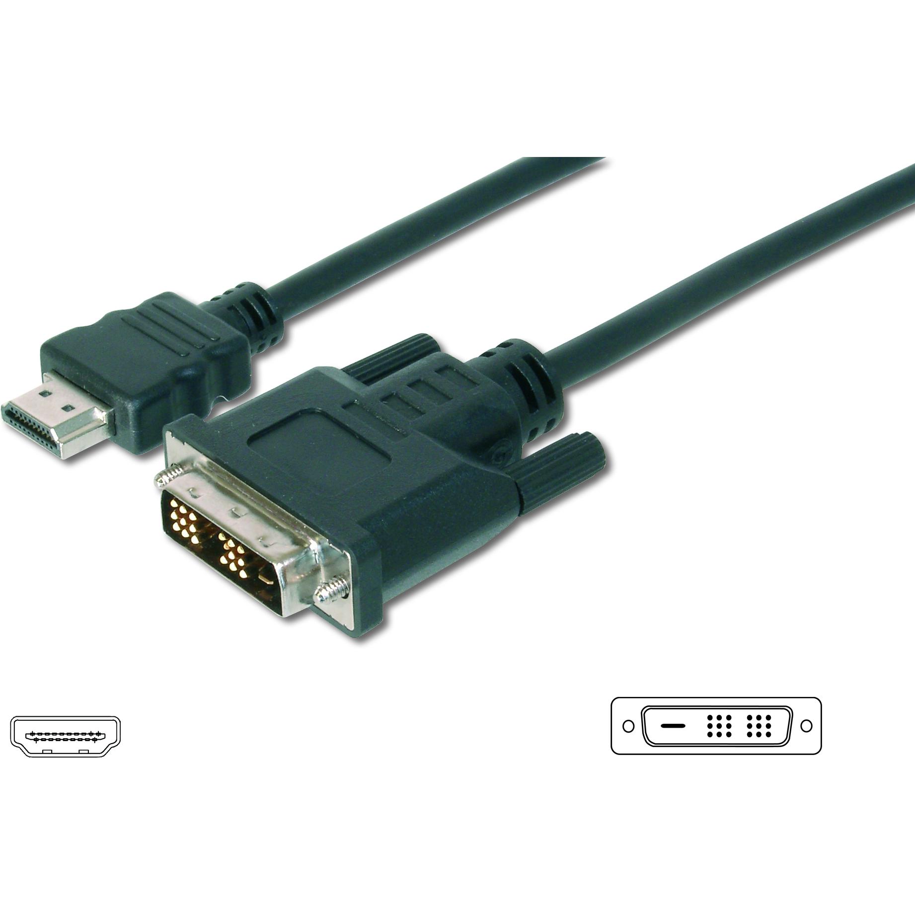 Digitus HDMI (Typ A) — DVI (5 m, HDMI), Video Kabel