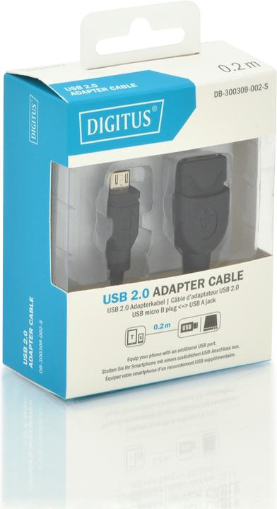 Immagine prodotto Digitus Cavo adattatore USB, OTG (0.20 m, USB 2.0)