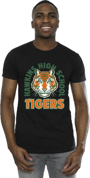 Actual product image Netflix Mens Stranger Things Hawkins Arch Tiger T-Shirt (3XL)