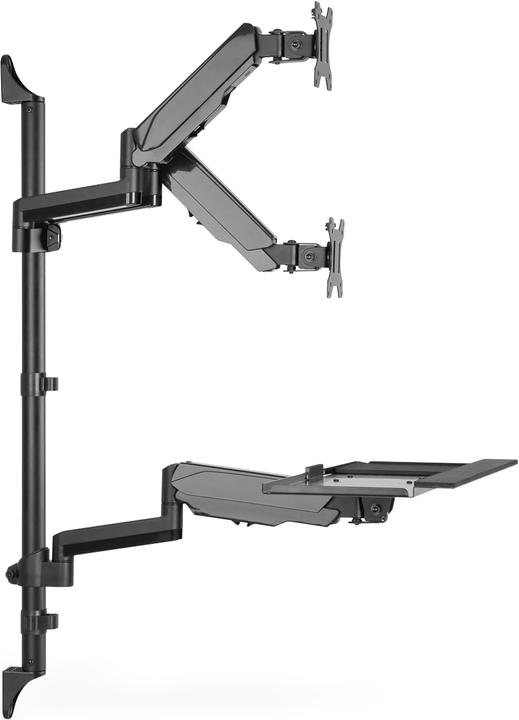 Produktbild Digitus Flexibler Steh / Sitz Arbeitsplatz zur Wandmontage, Dual Monitor (Tisch, 32", 19 kg)