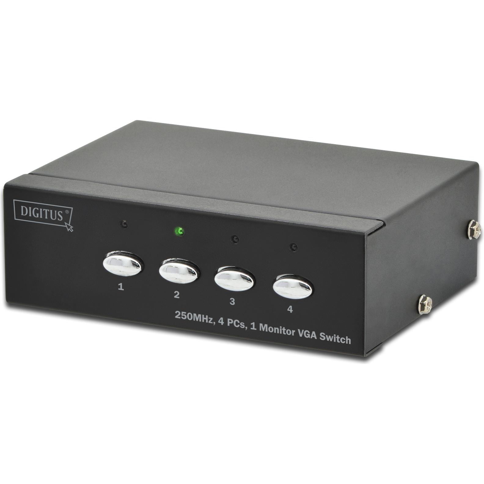 Digitus VGA Switch 4 PCs, 1 Monitor, Switch Box