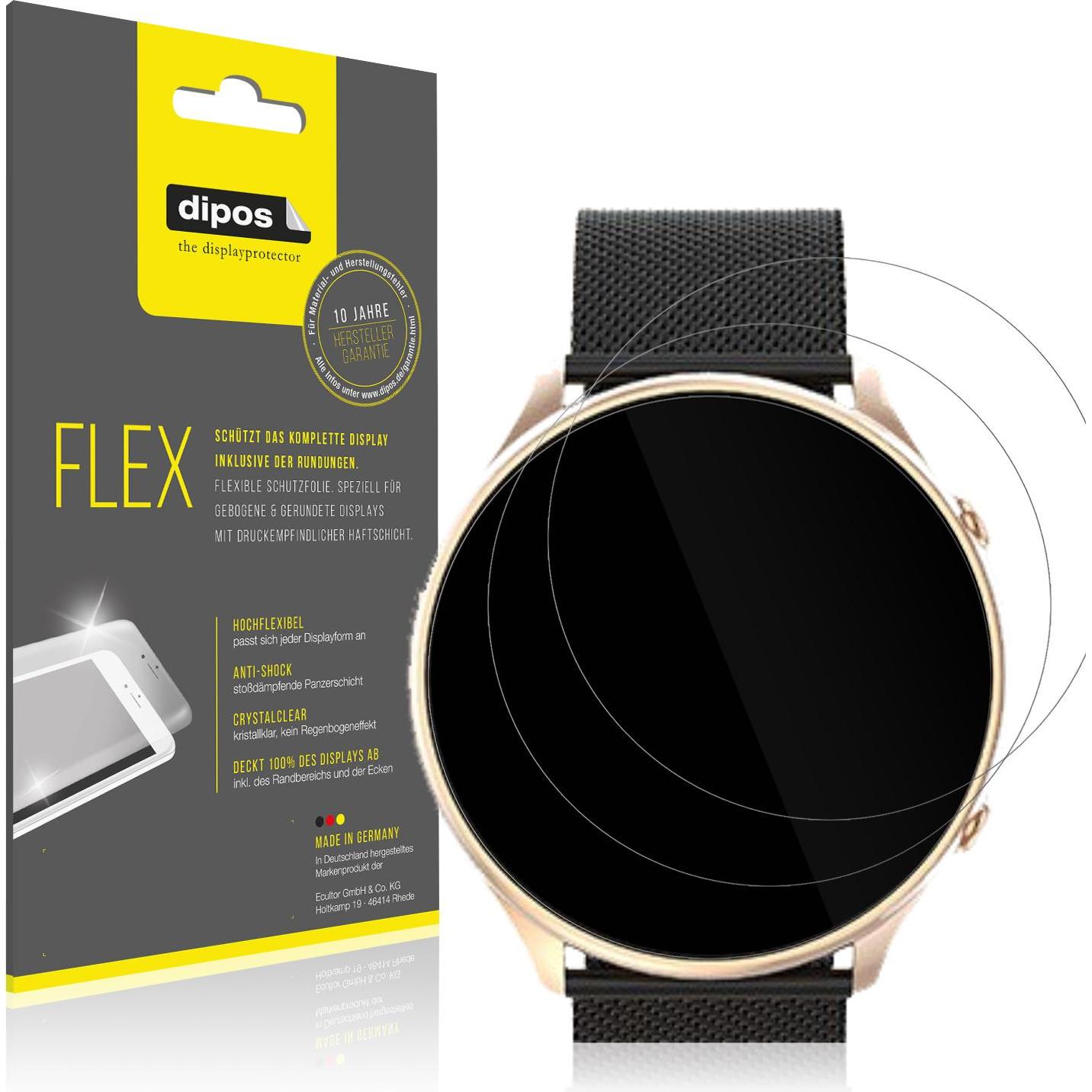 Dipos 3D Full Cover Schutzfolie, Smartwatch Schutzfolie, Transparent