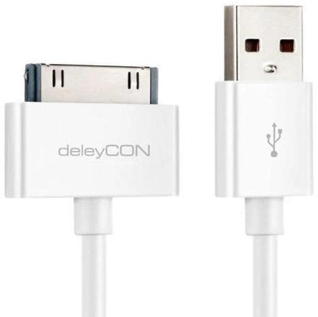 Immagine prodotto deleyCON Cavo 30Pin Dock-USB 2m, bianco (2 m, USB 2.0)
