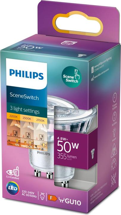 Produktbild Philips Lampe (GU10, 4.80 W, 355 lm, 1 x, F)