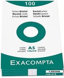 Actual product image Exacompta Index cards A8 (55 x 74 mm, 100x, 205 g/m²)