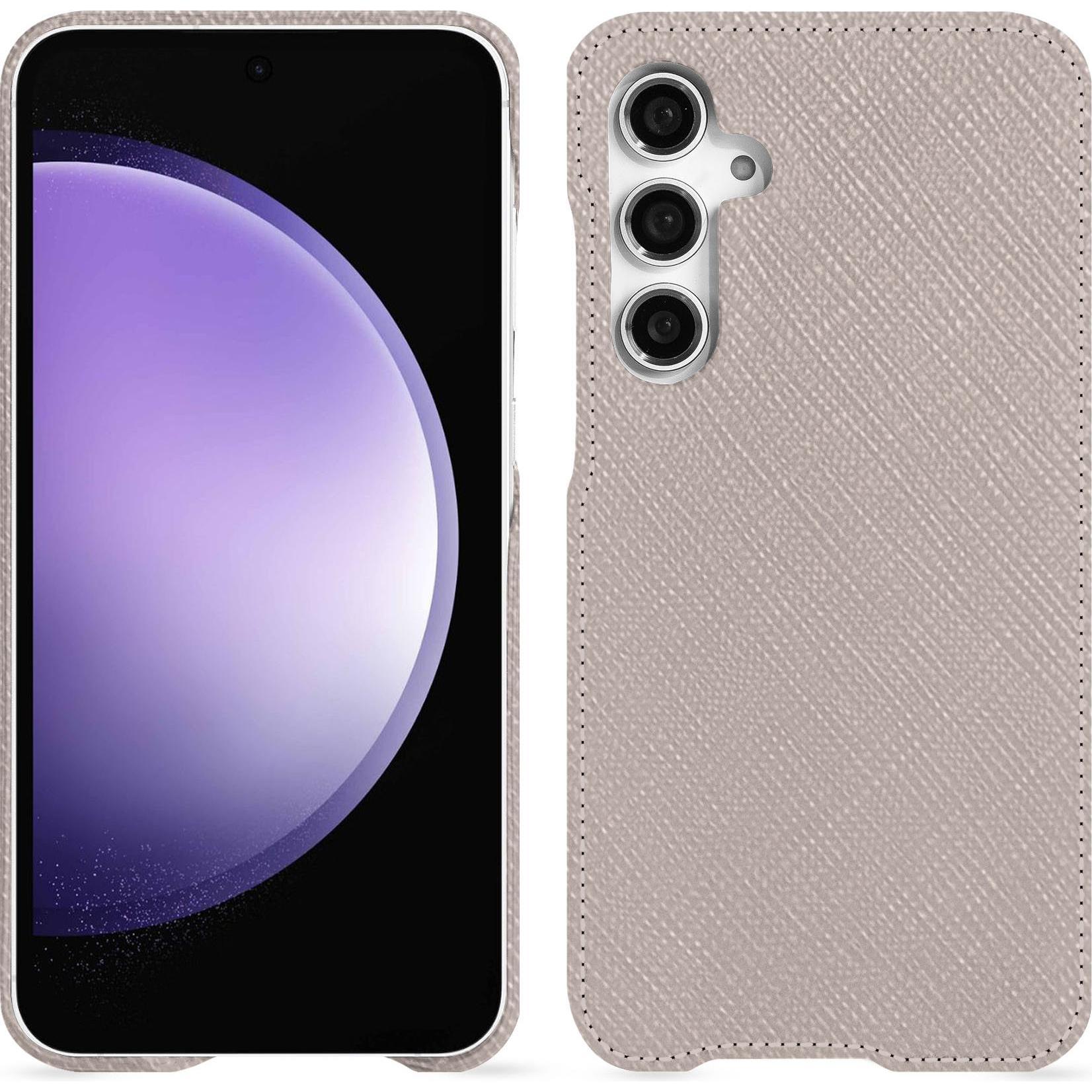 Thumbnail - Noreve Lederschutzhülle (Samsung Galaxy S23 FE), Smartphone Hülle, Beige