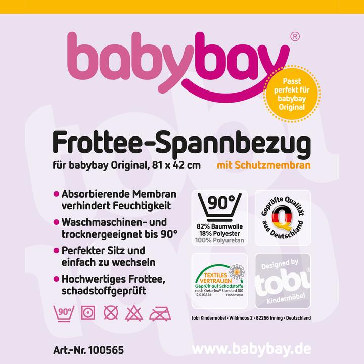 Actual product image Babybay Fitted sheet with membrane (43 x 81 cm)