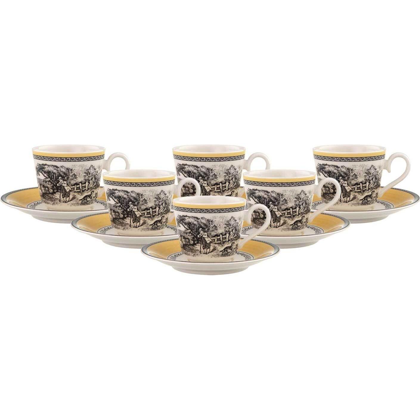 Villeroy & Boch, Tasse, Audun Ferme Espressotassen mit Untertassen (80 ml, 6 x)