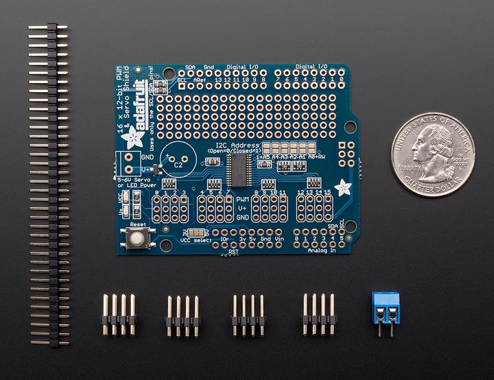Actual product image Adafruit 16-Channel 12-bit PWM/Servo Shield I2C interface (Shield)