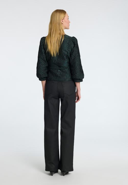 Image du produit Selected Femme Blouse portefeuille en jacquard fleuri (36)