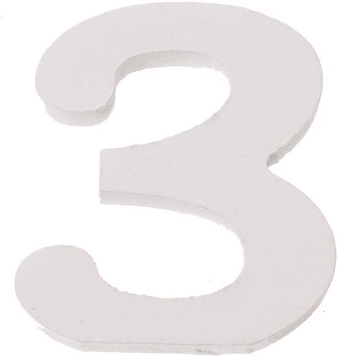Actual product image Glorex Number 3 MDF 5,5x0,9cm 1pc