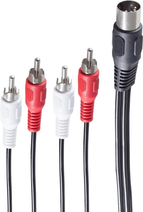 Produktbild Shiverpeaks ®-BASIC-S--Diodenkabel-DIN Kabel-Diodenstecker 5-pol. auf 4 Cinchstecker 1,5m (1.50 m)