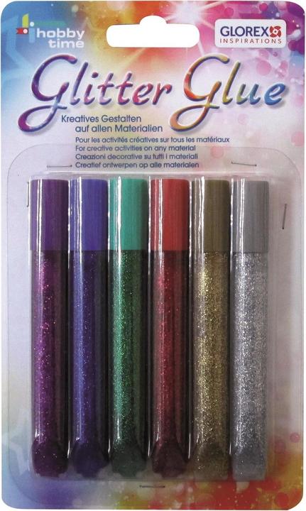 Glorex Glitterglue pens 6x10,5ml standard colors (10.50 ml)