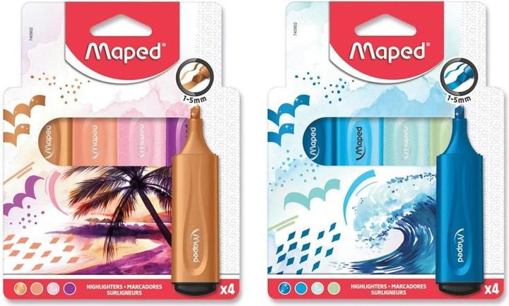 Actual product image Maped Highlighter Fluo Peps 4 pieces assorted themes (4x)