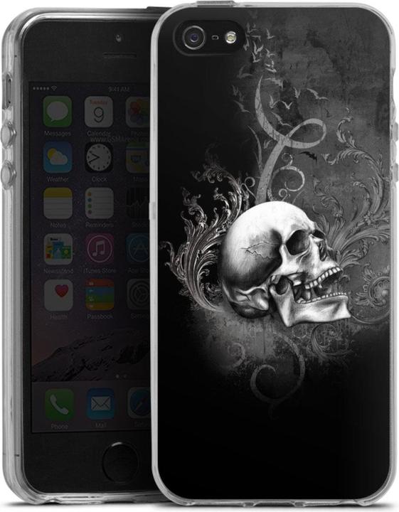 Produktbild DeinDesign Silikon Hülle für Apple iPhone 5 Handyhülle Case Smartphone Schutzhülle Gothic Schädel Totenköpfe (Apple iPhone 5)