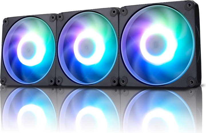 Produktbild In Win InWin AM120S RGB PWM Lüfter 3er Pack - 120mm, schwarz (120 mm, 3 x)