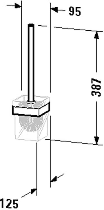 Produktbild Duravit Bürstengarnitur KARREE Glas matt chrom