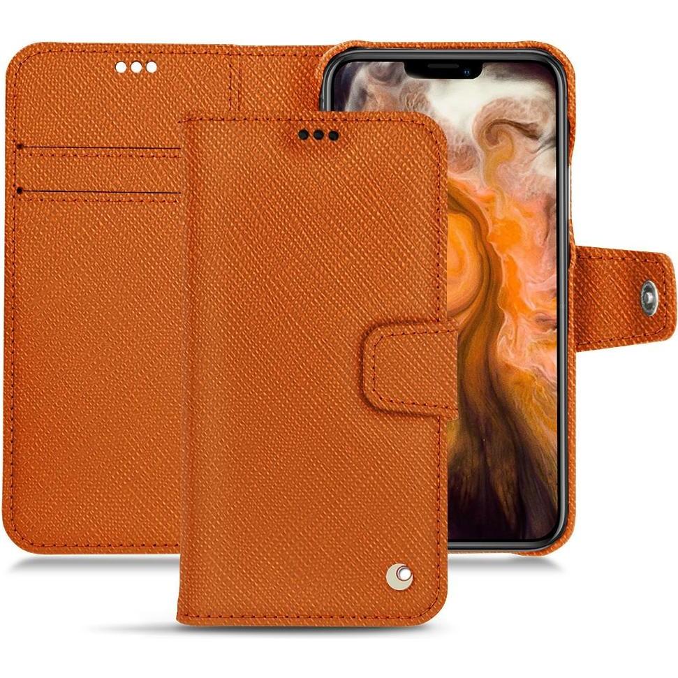 Noreve Lederschutzhülle (Apple iPhone 11 Pro Max), Smartphone Hülle, Orange