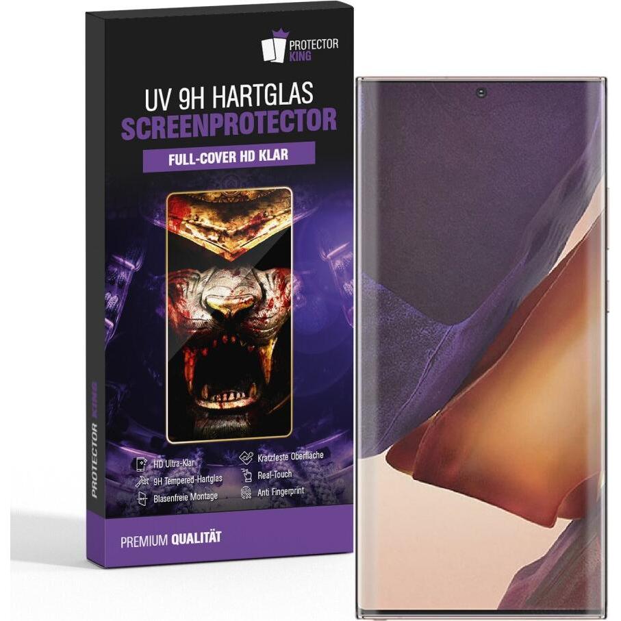 Protectorking 2x UV Liquid Echtes Tempered 9H Panzerhartglas 3D KLAR (4 Stück, Samsung Galaxy Note 20), Smartphone Schut...