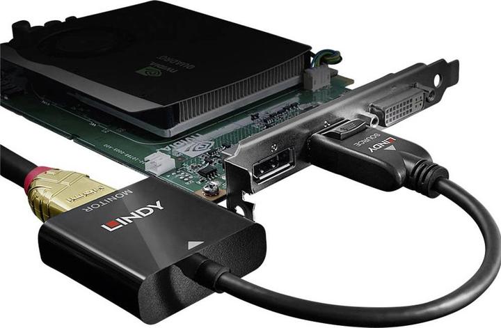 Produktbild Lindy DisplayPort 1.2 an HDMI 4K60 Adapter (HDMI, 15 cm)